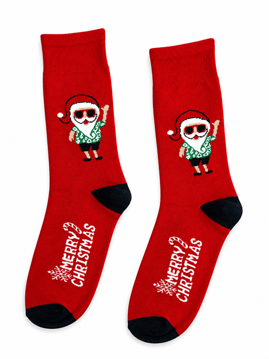 Calcetines Navideños Santa Claus Playero