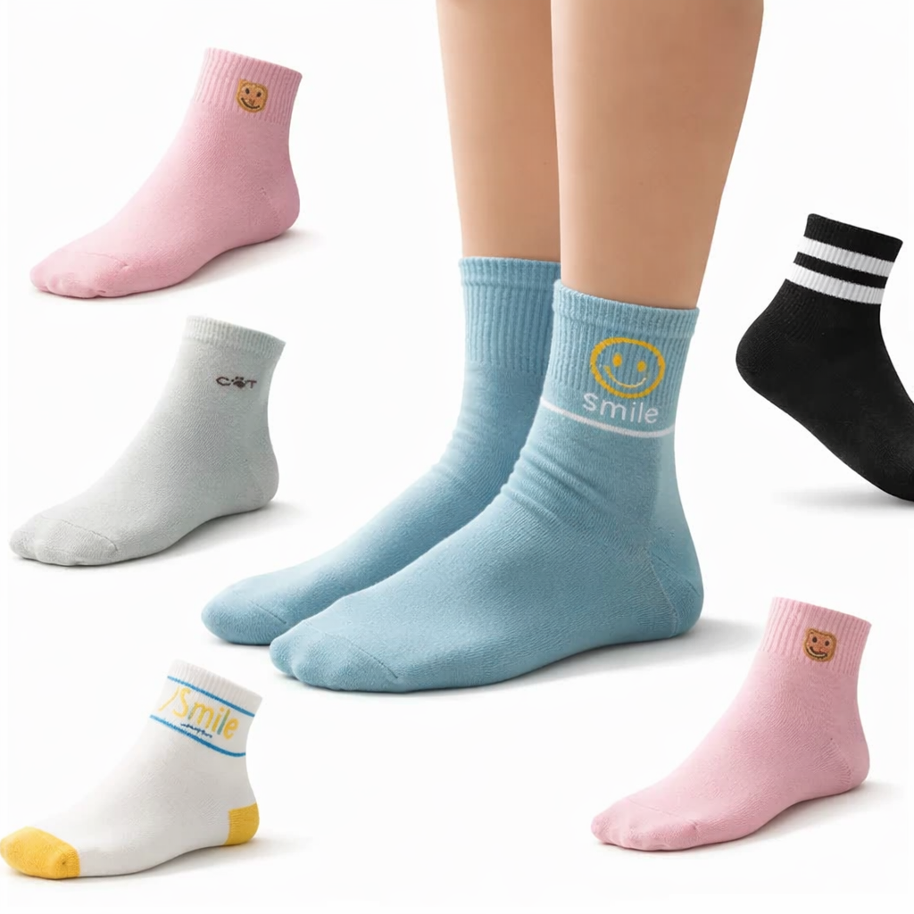 Calcetines Tobilleros Dama Estampado Shein Algodón 10 Pares