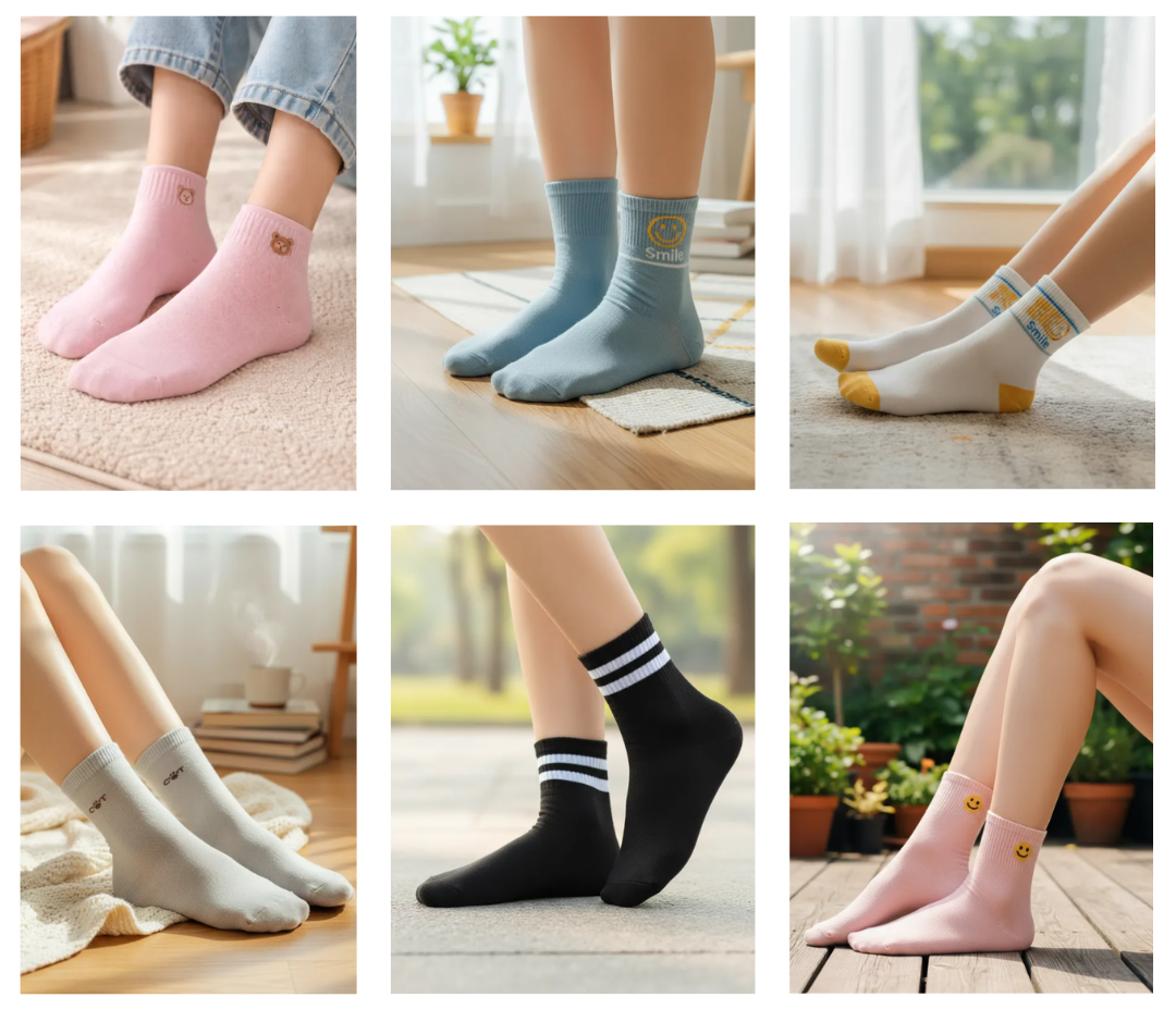 Calcetines Tobilleros Dama Estampado Shein Algodón 10 Pares