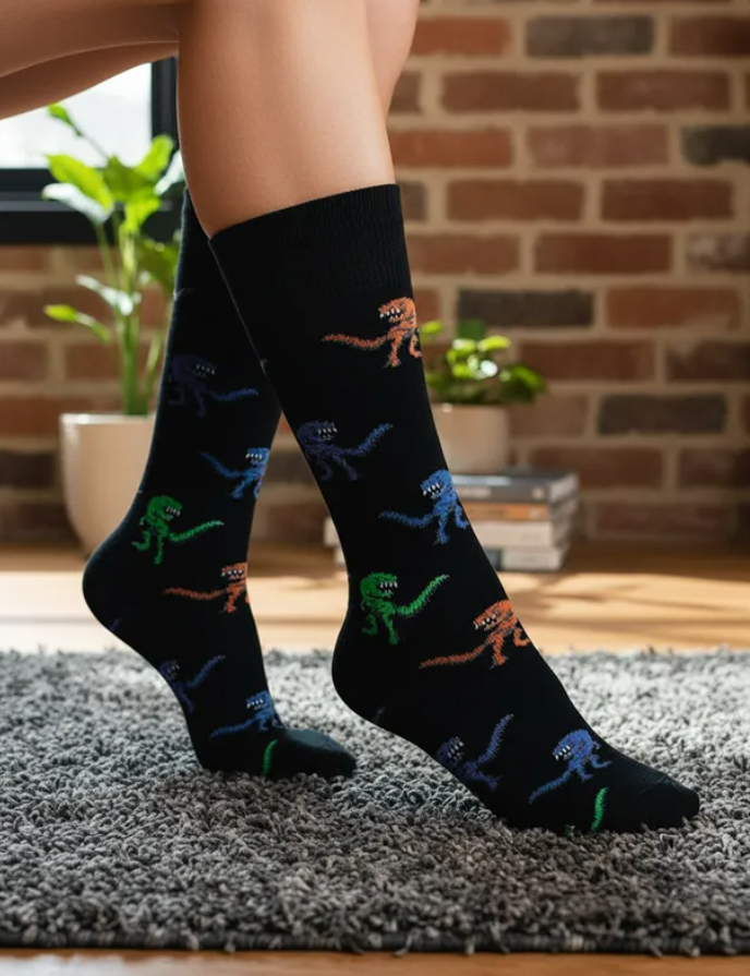 Calcetines Divertidos "T-Rex"