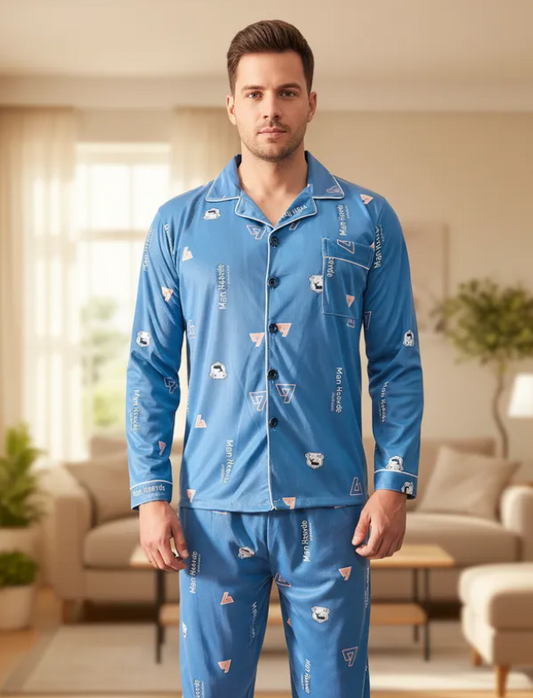 Pijama De Hombre Man Hsevde Color Azul