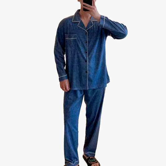 Pijama De Hombre Letras Grafiti Color Azul