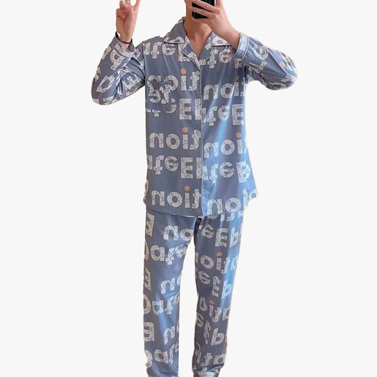 Pijama De Hombre Letras Color Azul Cielo