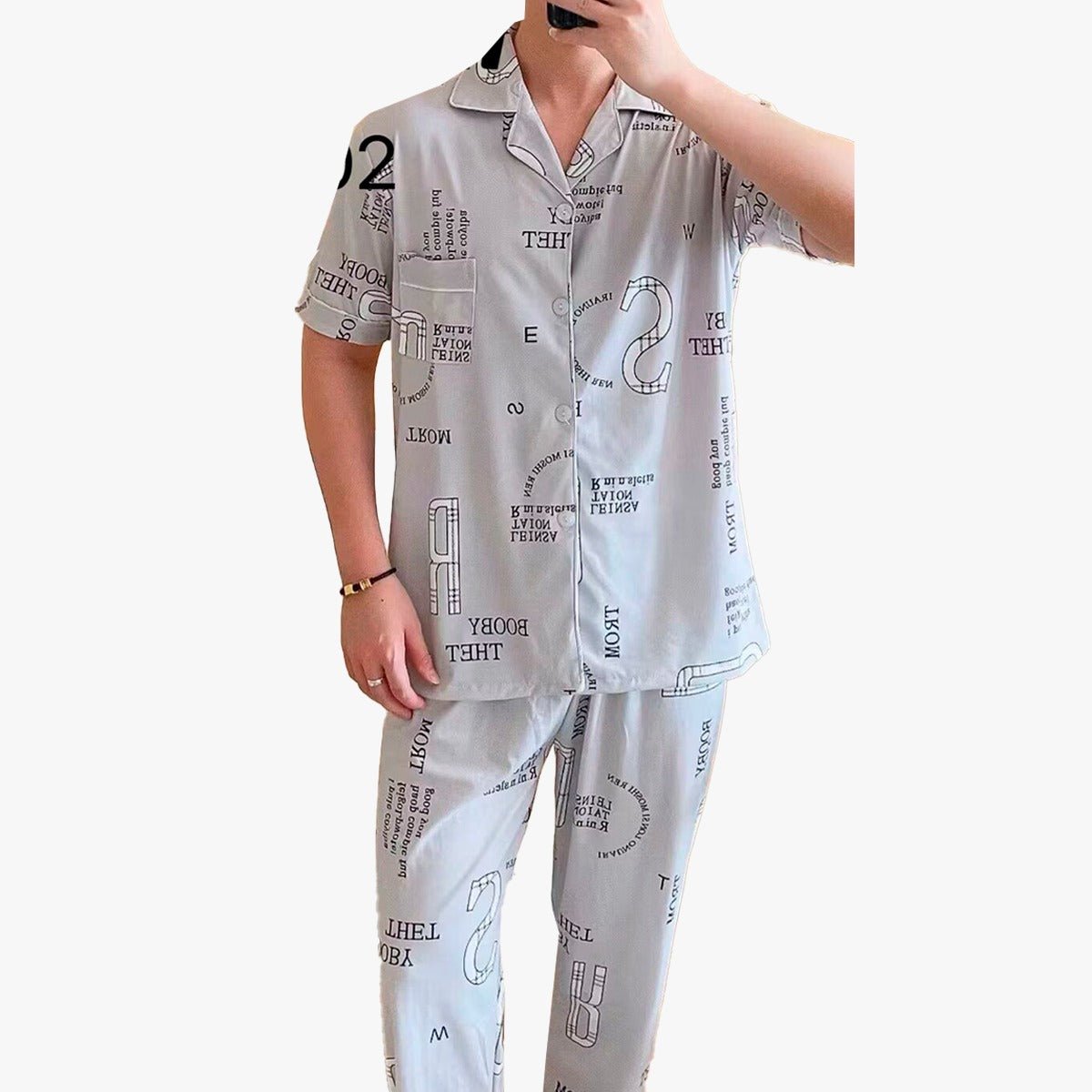 Pijama De Hombre Booby Thet Gris Claro
