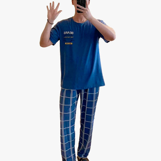 Pijama De Hombre Playera y Pantalón de Cuadros