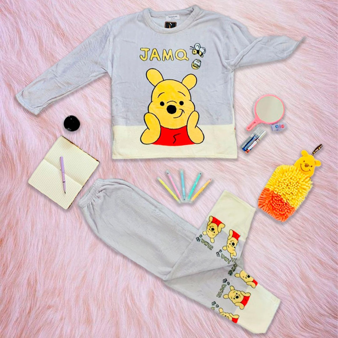 Pijama Afelpada Mujer Polar Winnie Pooh Pantalón Y Suéter