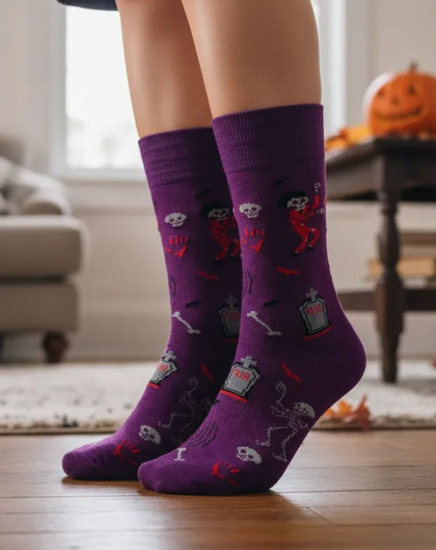 Calcetines Divertidos Halloween Diseño Michael Jackson