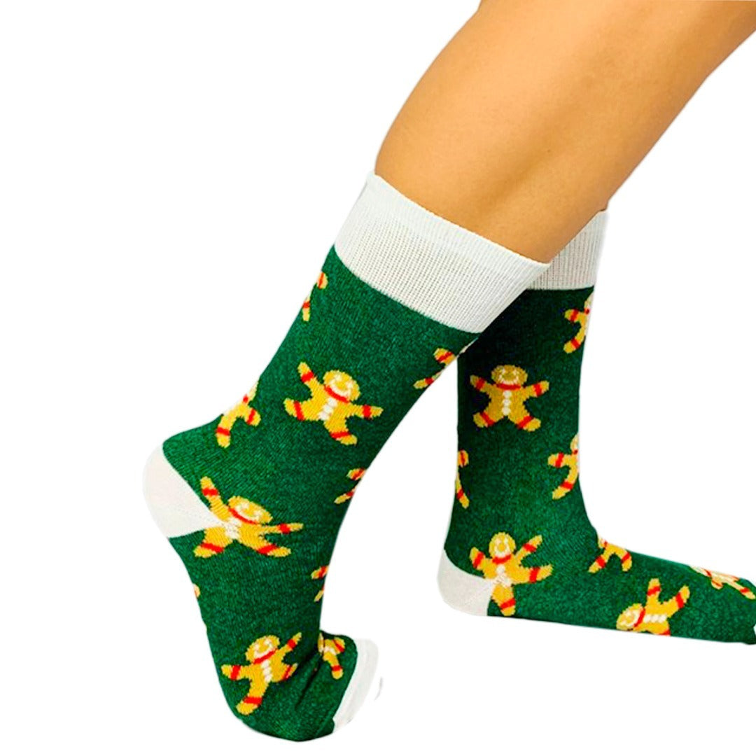 Calcetines Navideños Diseño De Galletitas De Jengibre