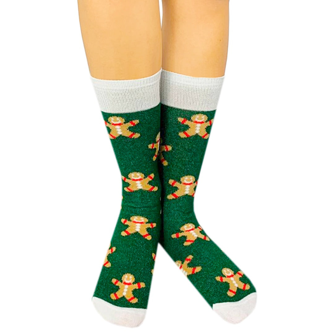 Calcetines Navideños Diseño De Galletitas De Jengibre