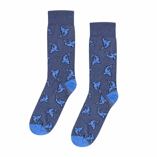Calcetines Divertidos "Tiburones Color Azul"