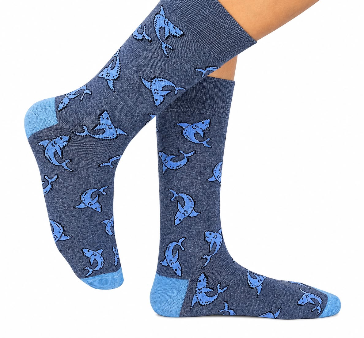 Calcetines Divertidos "Tiburones Color Azul"