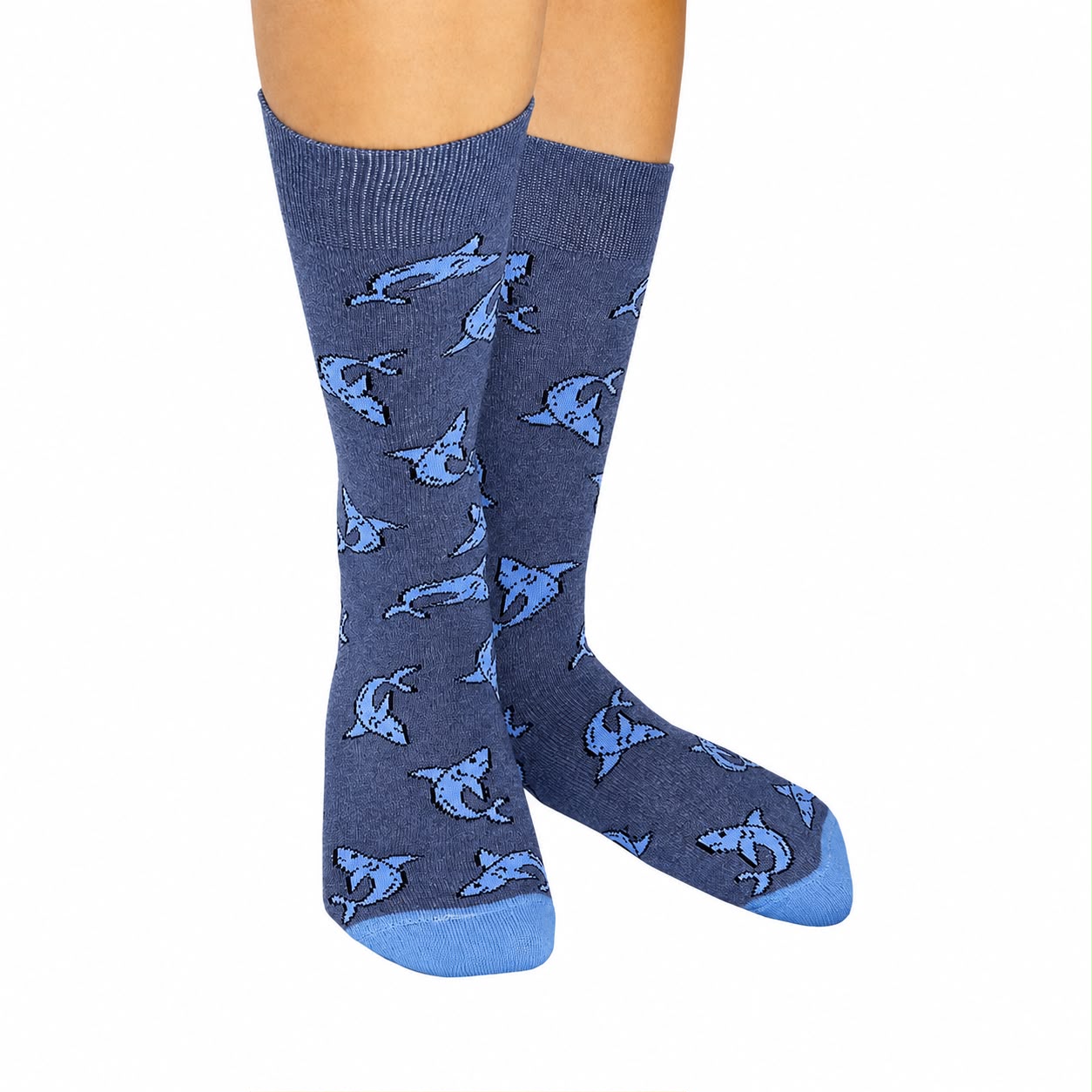 Calcetines Divertidos "Tiburones Color Azul"