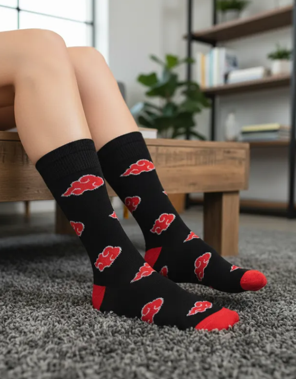 Calcetines Anime Diseño Divertido de Akatsuki