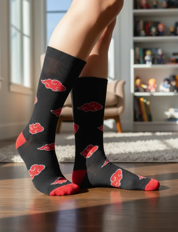Calcetines Anime Diseño Divertido de Akatsuki