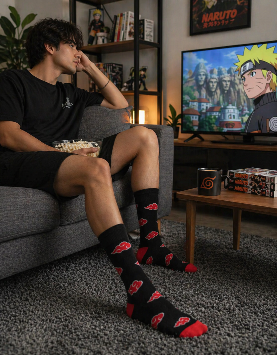 Calcetines Anime Diseño Divertido de Akatsuki