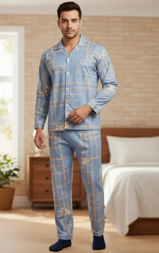 Pijama De Hombre HHH Color Azul Claro