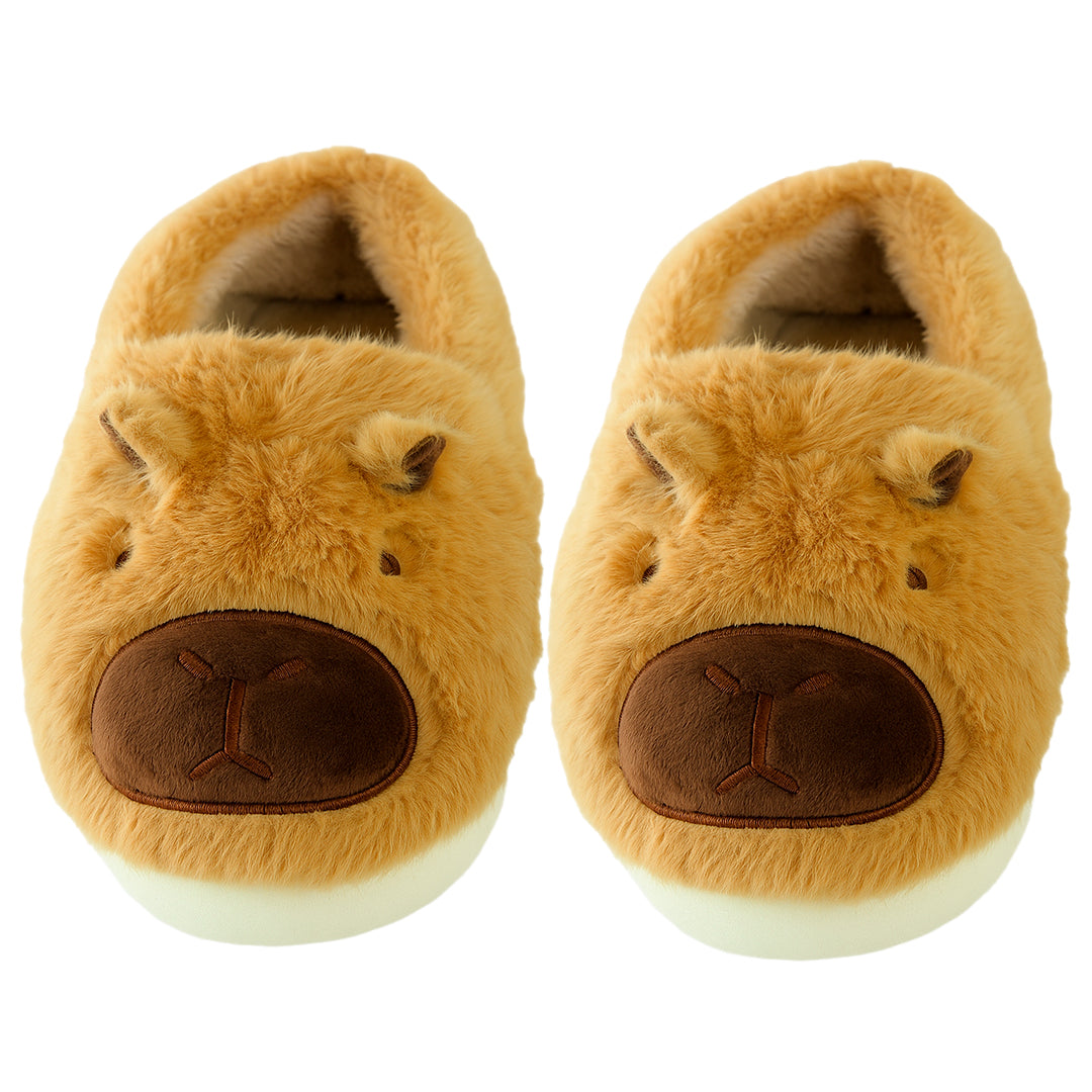 Pantufla De Capibara Dama Peluche Invierno Animalito Moda