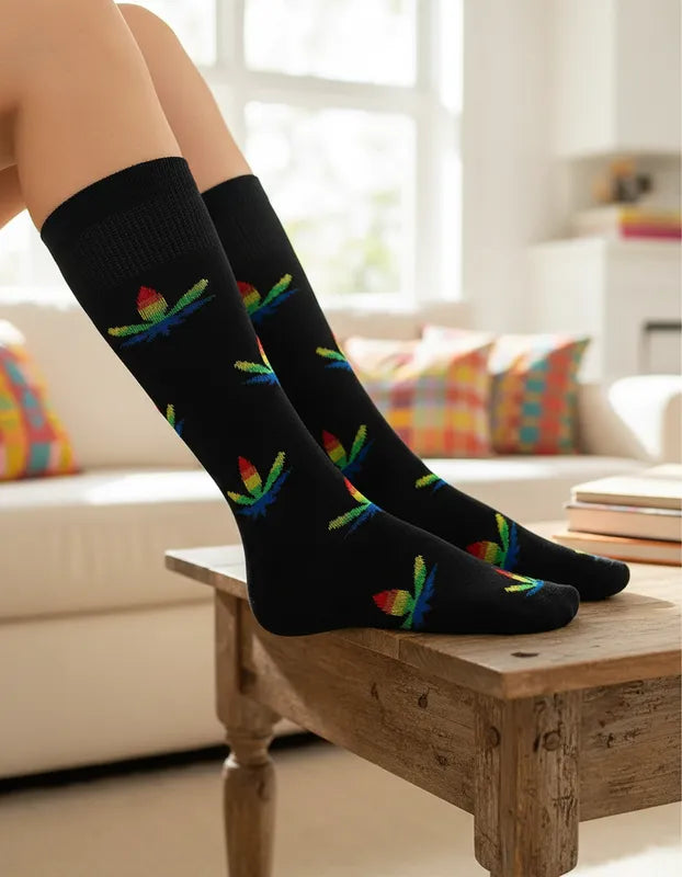 Calcetines "Marihuana Color Negro"