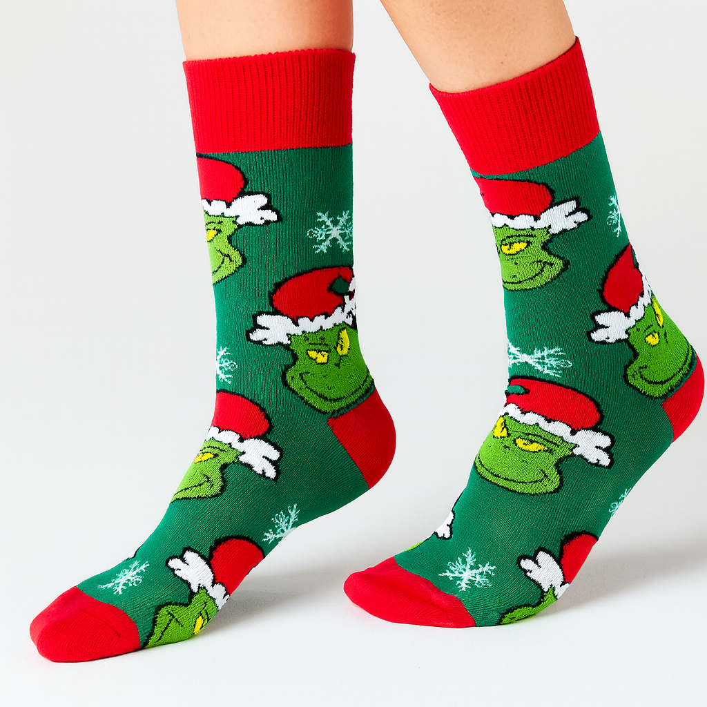 Calcetines Navideños Diseño Divertido de Navidad