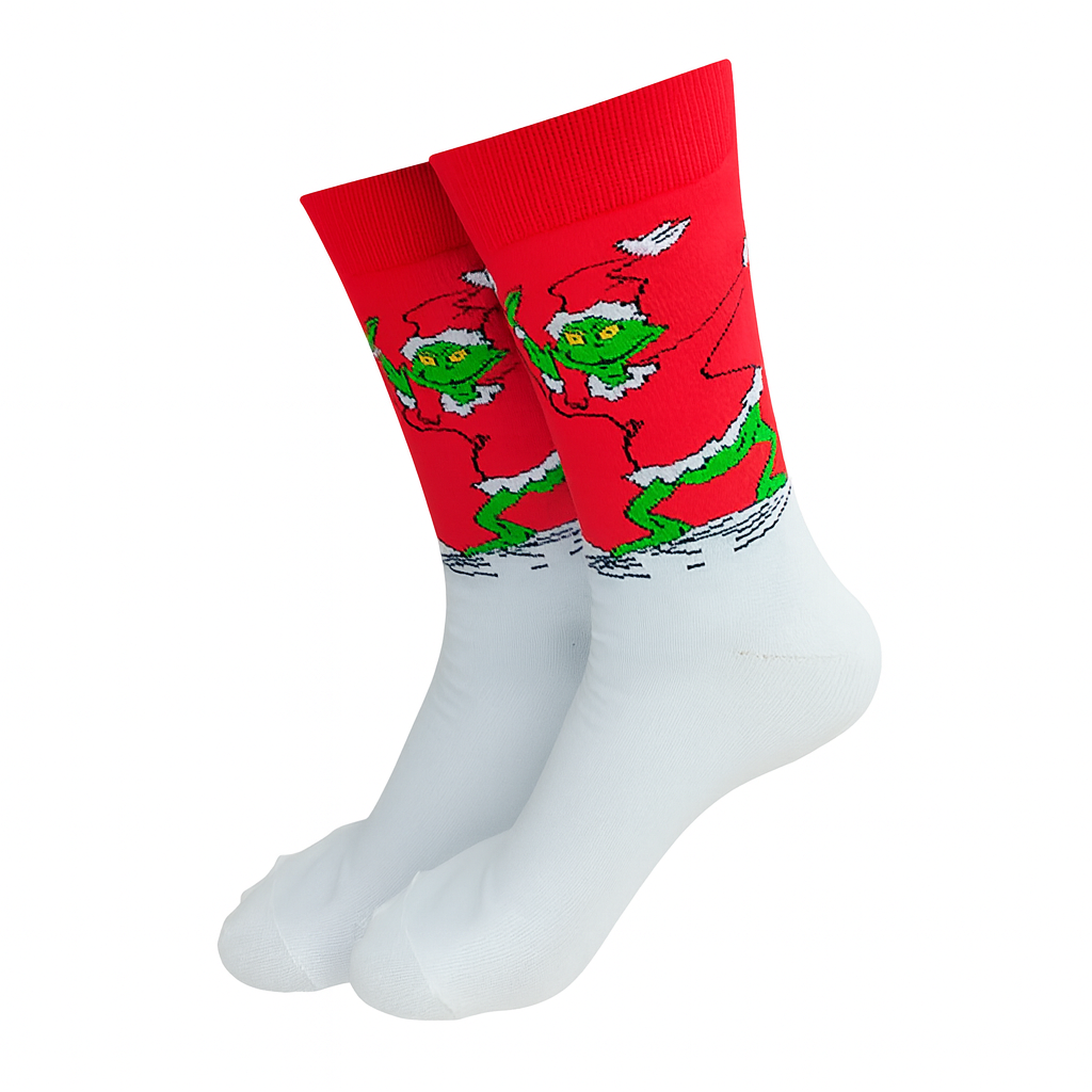 Calcetines Navideños Diseño De El Grinch Sobre la Nieve