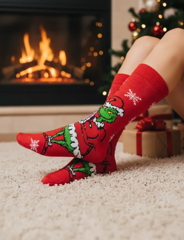 Calcetines Navideños Diseño De " El Grinch Regalos"