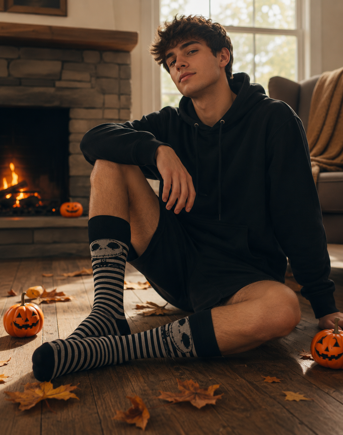 Calcetines Halloween De Jack Skellington / "Con Rayas"