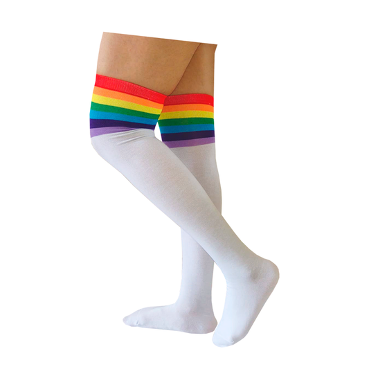 Calceta LGBT Extra Larga Blanca