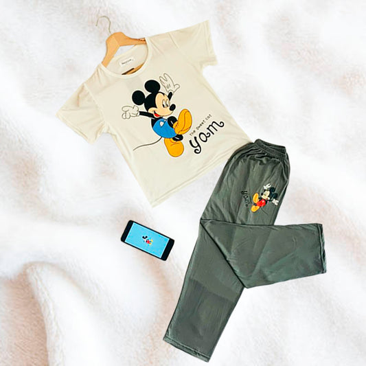 Pijama Infantil De "Mickey Mouse The Sweet Cat"