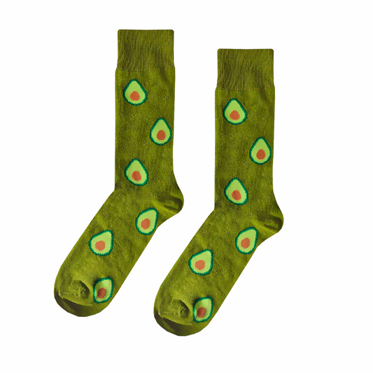 Calcetines Divertidos "Aguacates Color Verde"