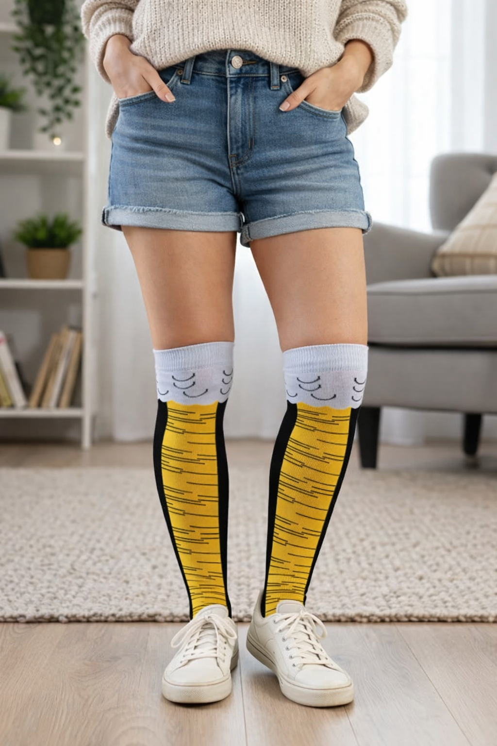 Calcetas Divertidas Extra Largas Diseño Pata De Pollo