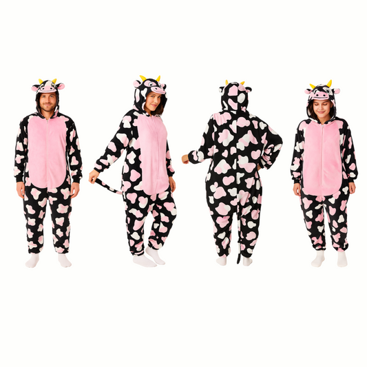 Pijama Mameluco De Vaca Animal  Unisex Adulto Disfraz Moda